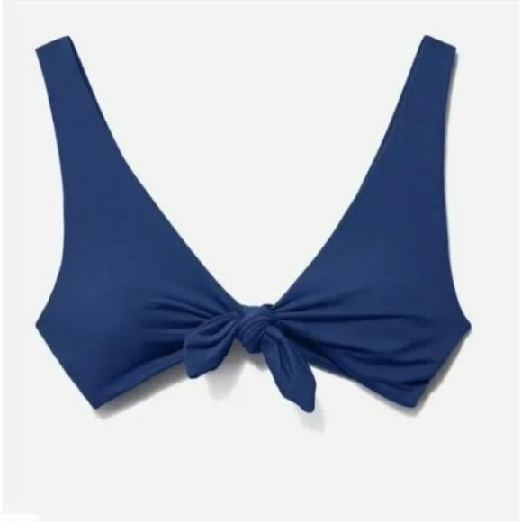 Everlane Tie-Front Bikini Tope Dusk Swimsuite Size Small NWT - Picture 1 of 4